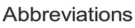 Abbreviations